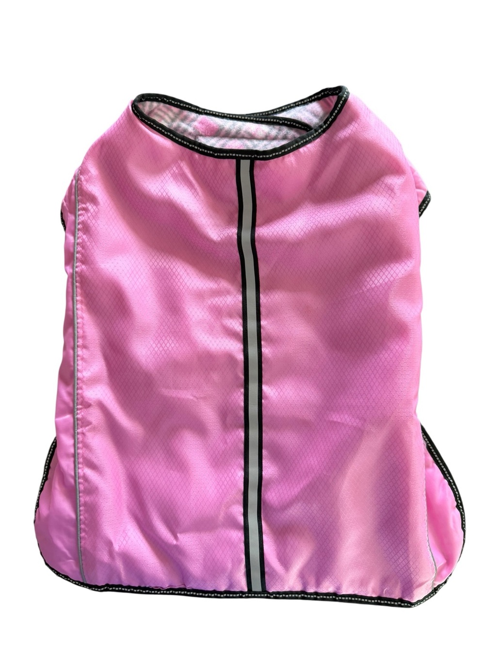 Top Paw Reflective Pink Fleece Dog Coat Jacket XL Plaid